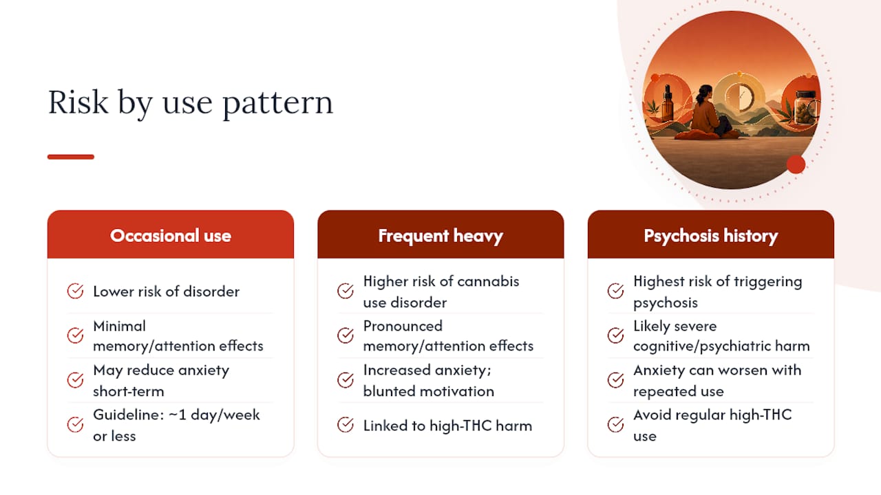 Mental Health and Cognitive Effects of Regular Use — overview diagram